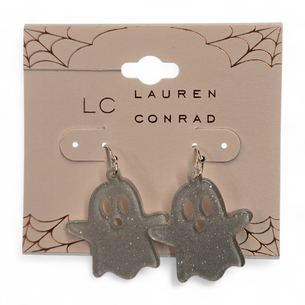 Lauren‎ Conrad Silver Resign Ghost Earrings